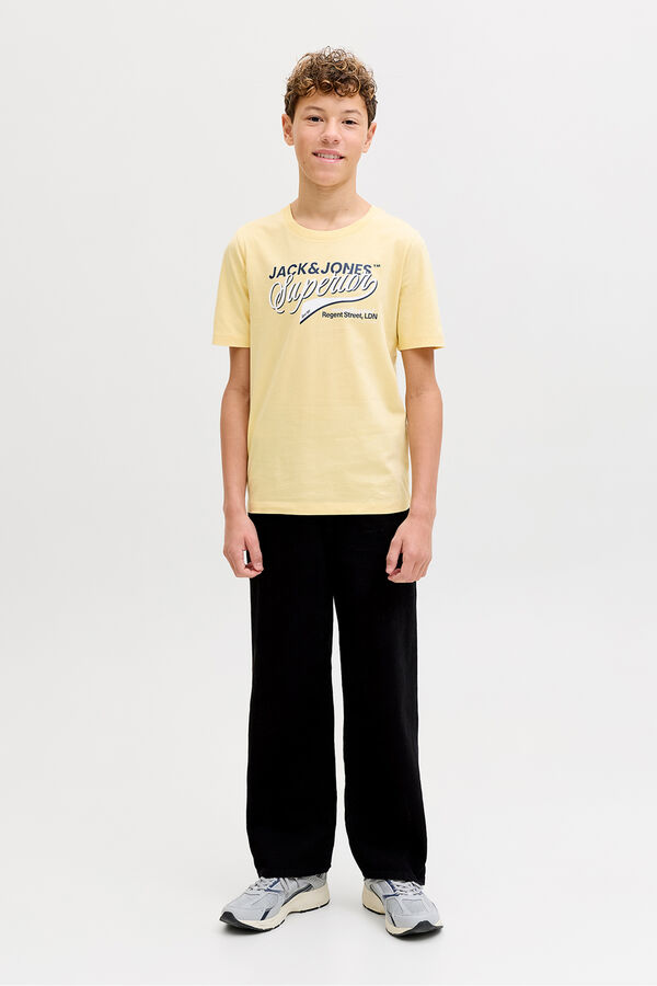 Jack & Jones Junior  Camiseta manga corta logo amarillo