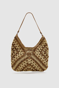 Inside Bolso hombro de rafia