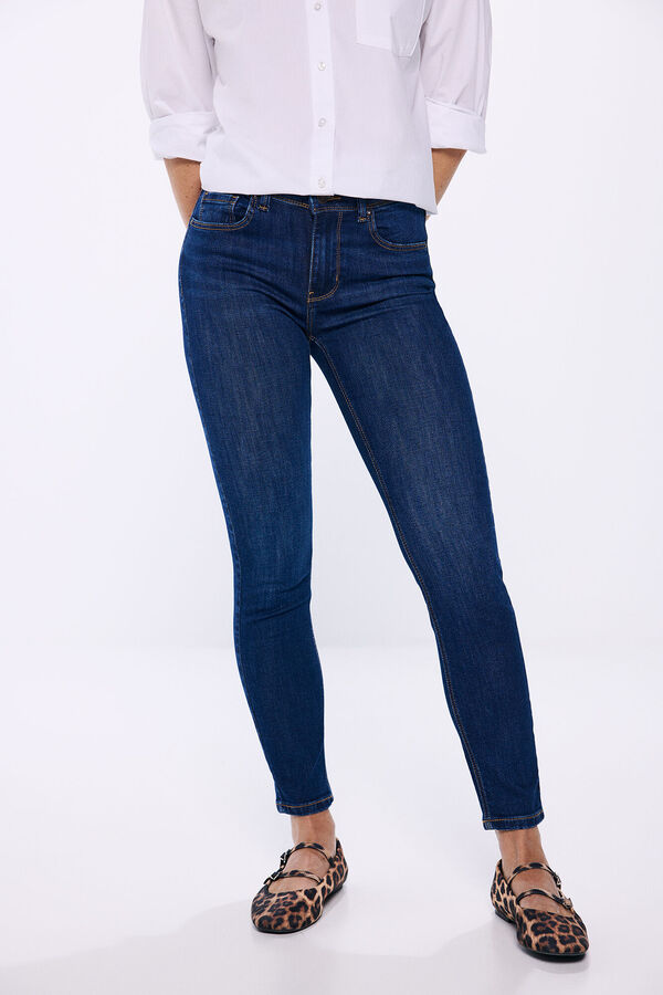 Springfield Jeans cortados justos azul