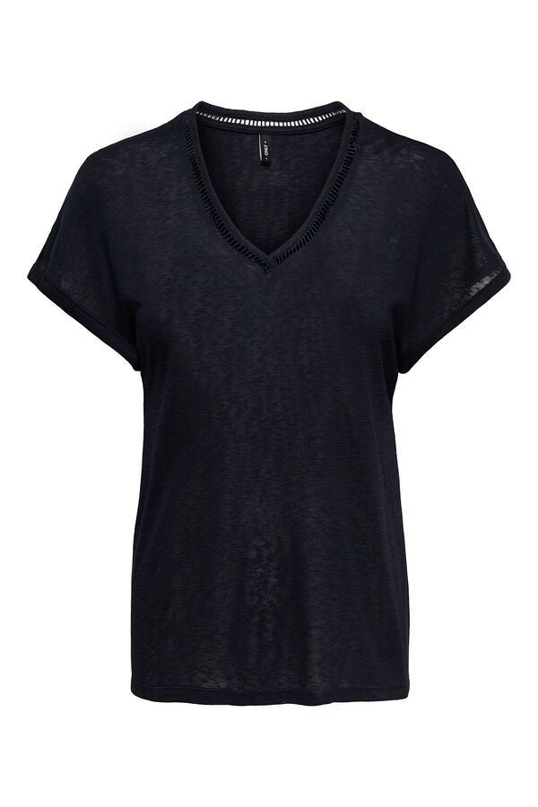 Only Kurzarm-T-Shirt Blau