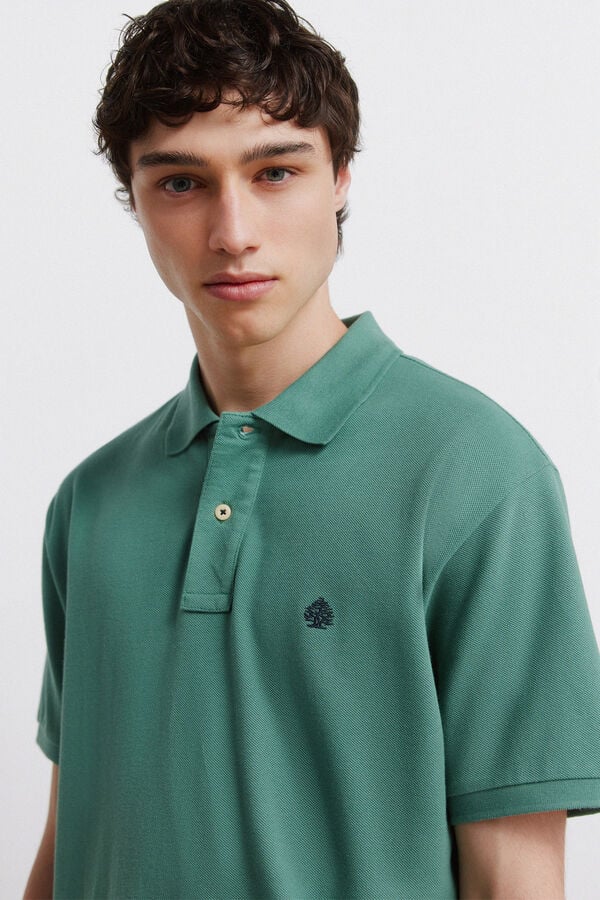 Springfield Basic Springfield regular fit polo shirt green