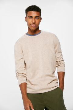 Springfield Essential jumper with elbow patches grey