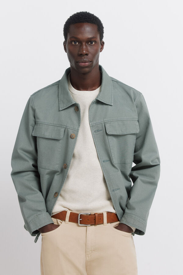 Springfield Cinto efeito pele pespontos vison