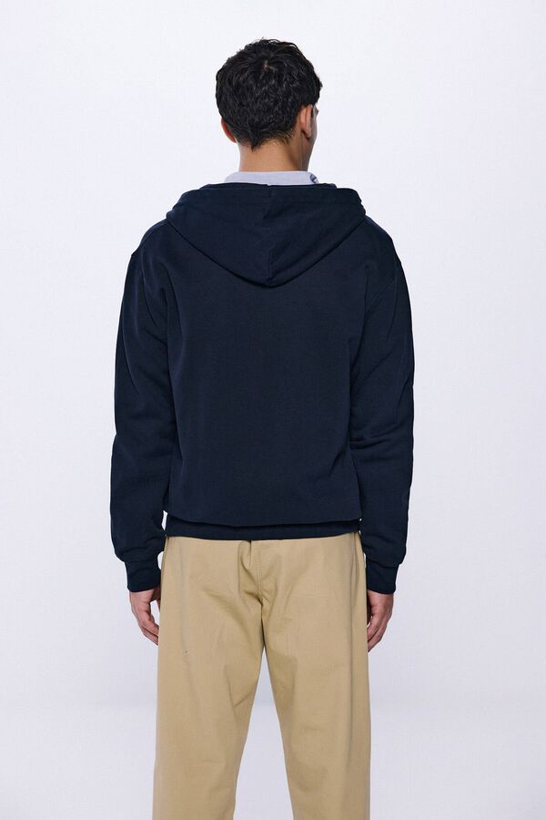 Springfield Essential zip-up hoodie blue