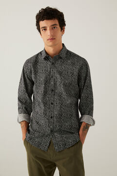 Springfield Chemise imprim&eacute;e noir