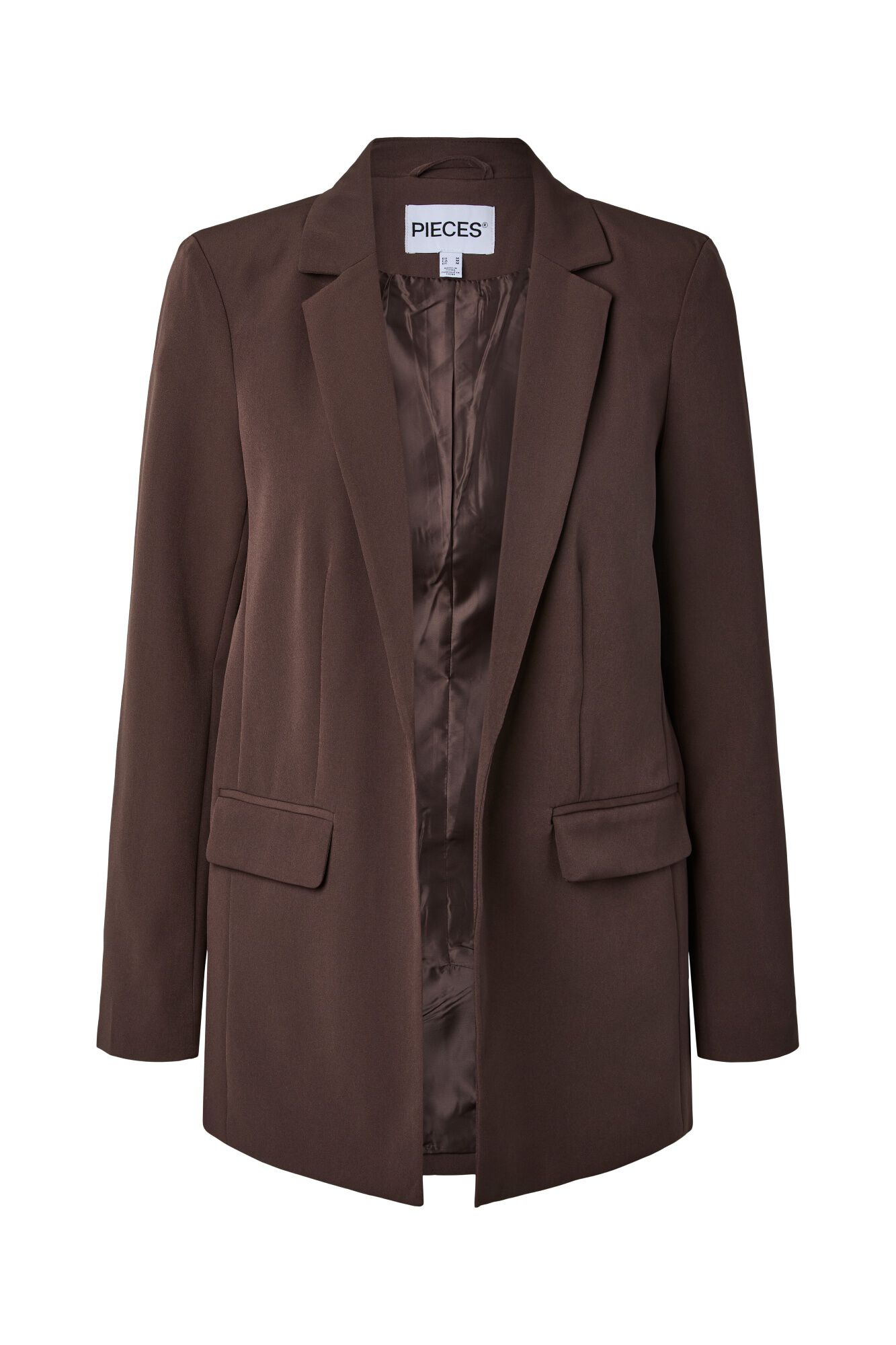 Pieces Oversize-Blazer ohne Kn&ouml;pfe