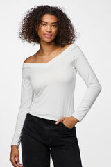 Pieces Langarmshirt Weiß