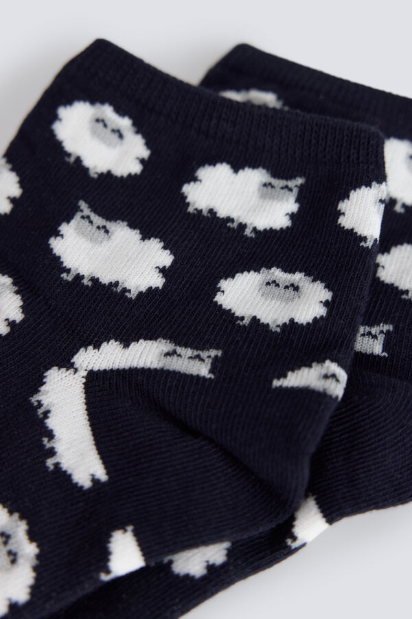 Springfield Sheep short socks blue