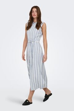 Only Vestido camisero largo de lino