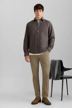Springfield Chemise oxford teinte en pi&egrave;ce