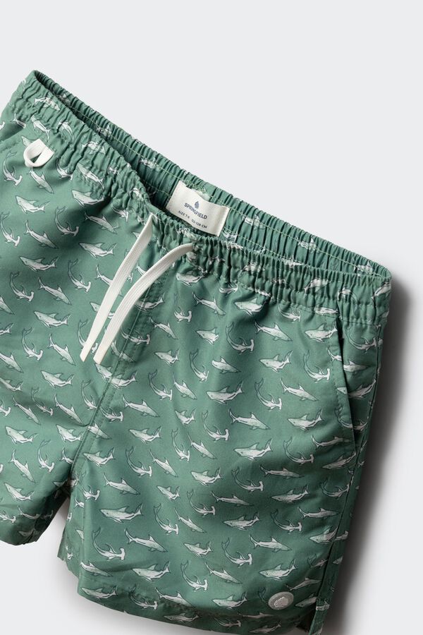 Springfield Kids Fato de banho Tubar&otilde;es menino verde