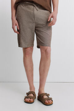 Springfield Linen comfort slim fit Bermuda shorts