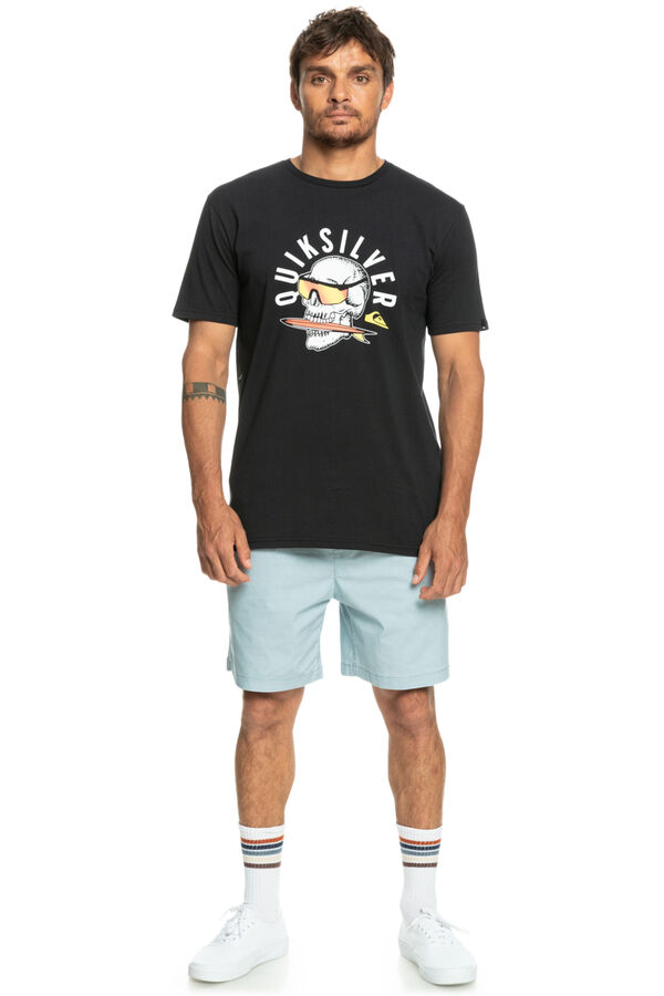 Springfield QS Rockin Skull - Camiseta manga corta negro