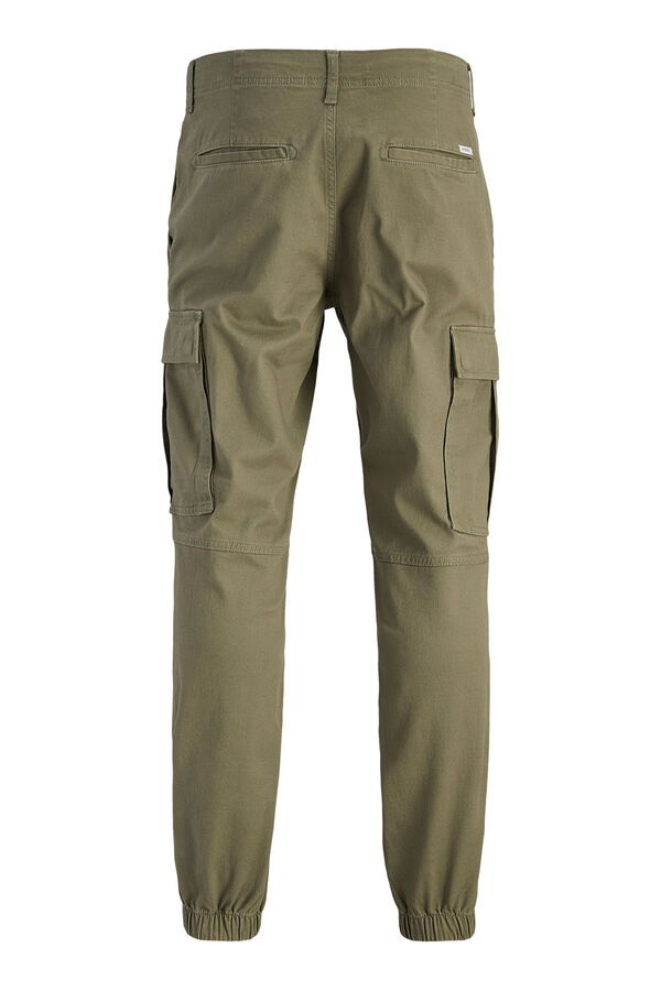 JJ REBEL Pantal&oacute;n cargo slim fit verde