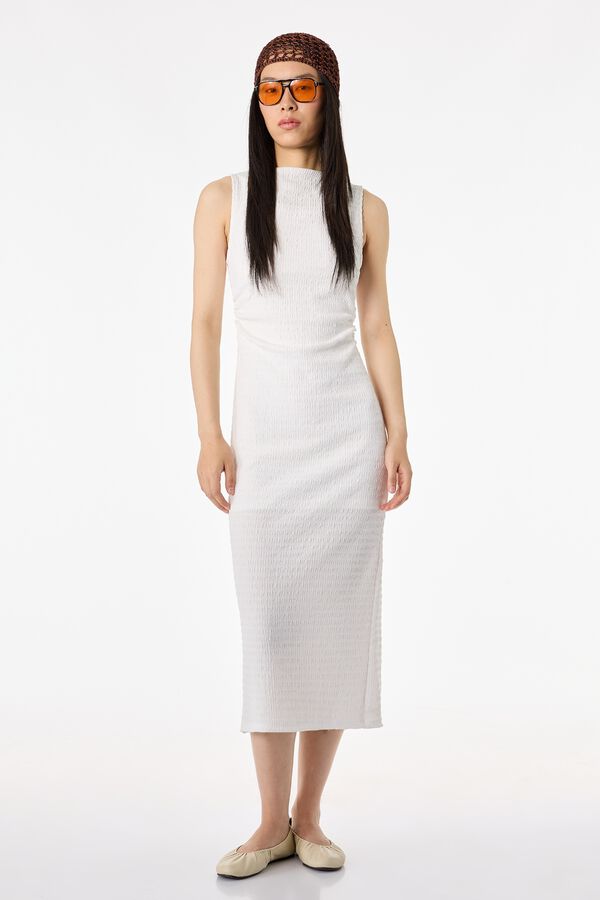 Koton Vestido midi ajustado beige