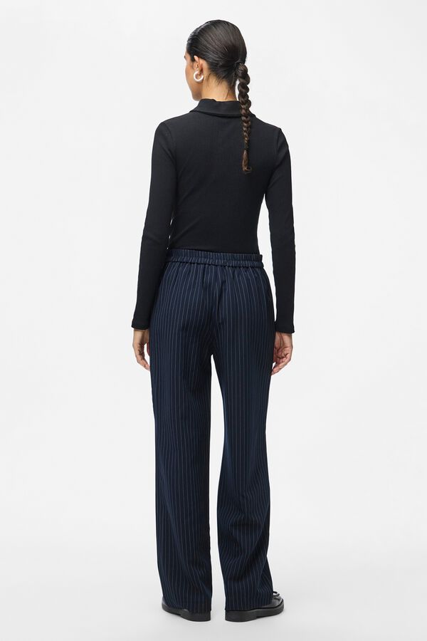 Pieces Wide leg tailored trousers grey