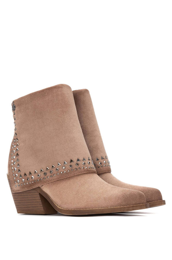 XTI Bota Campera com tachas bege