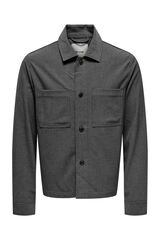 Only & Sons Fecho de bot&atilde;o da casaco cinzento