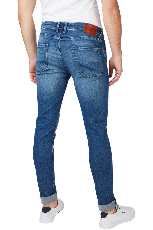 Springfield Men's low rise skinny jeans. plava