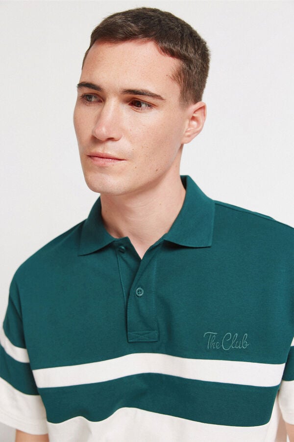 Springfield Piqu&eacute; regular fit polo shirt green