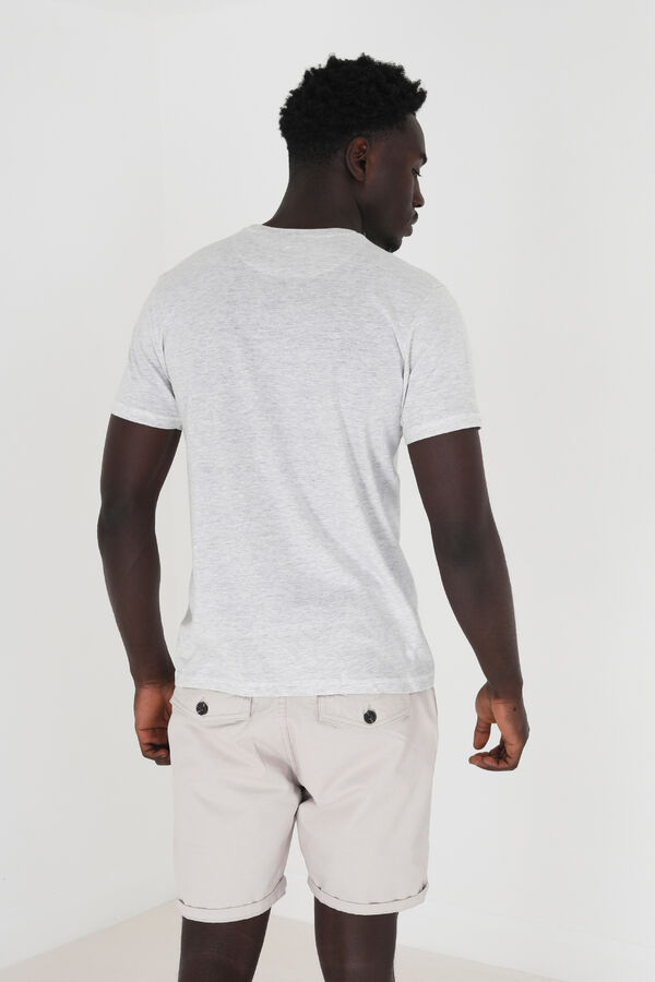 Brave Soul Camiseta b&aacute;sica de manga corta gris