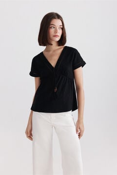 Springfield Vest top with ruffles green