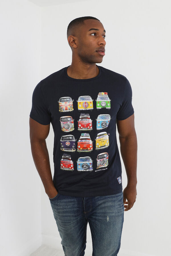 Brave Soul Short sleeve vans T-shirt blue