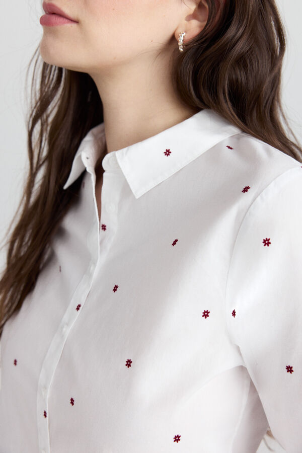 Springfield Embroidered pattern shirt white