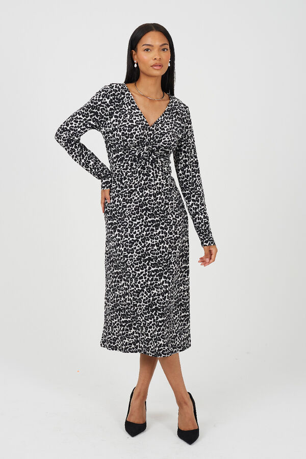 Brave Soul Long print dress Crna