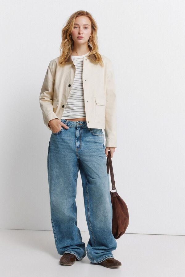 Springfield Basic fitted T-shirt brown