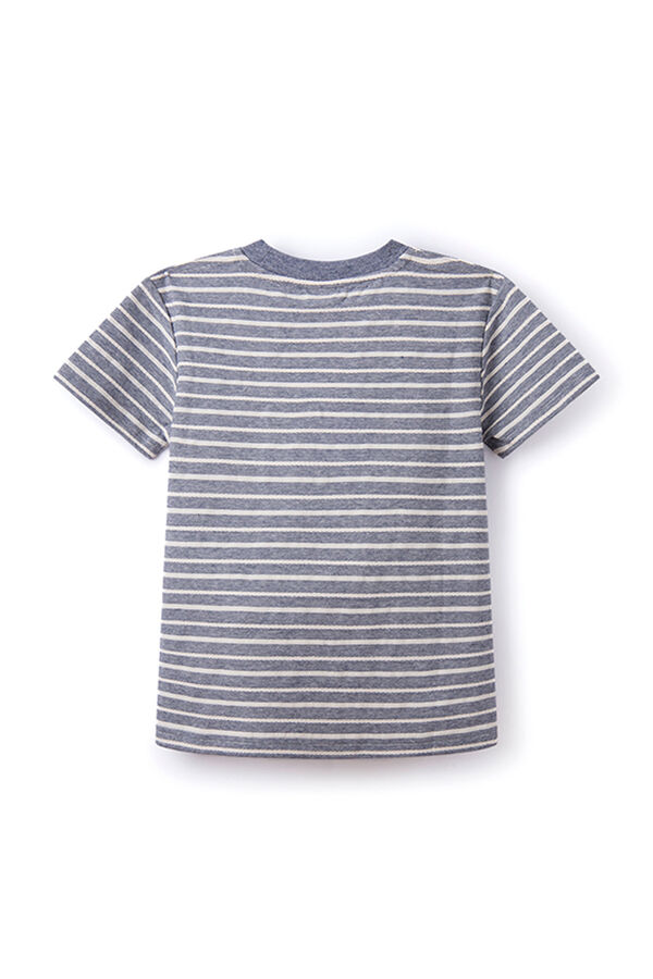 Springfield Boys' short sleeve striped T-shirt blue