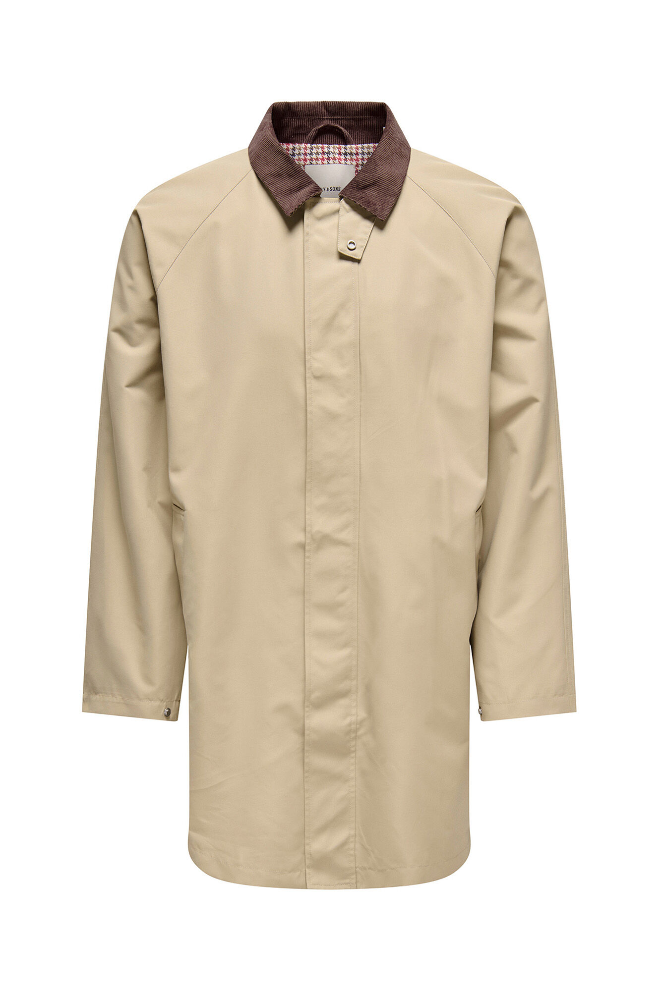 Only & Sons Abrigo con cuello pana