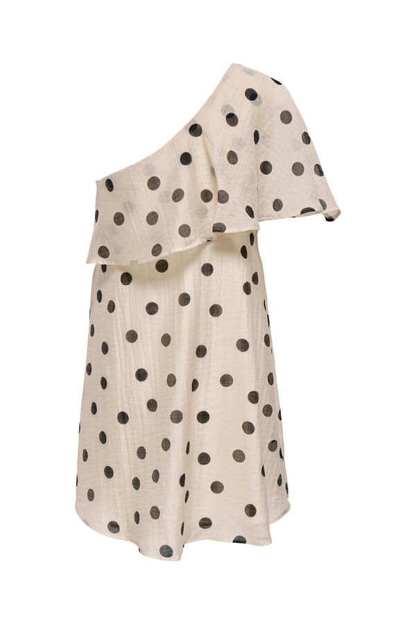 JDY Short dress with ruffle white