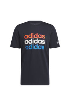 Springfield T-Shirt Adidas Multi Linear Sportswear Grafik blau