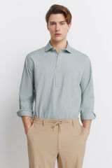 Springfield lightweight oxford polo shirt green