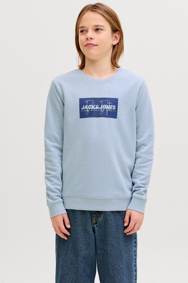 Jack & Jones Junior Square logo sweatshirt blue