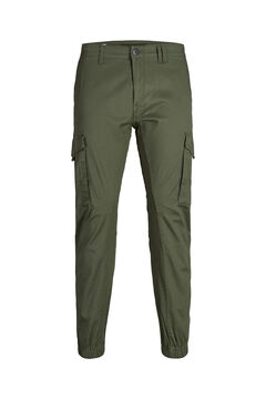 Springfield PLUS slim fit tapered cargo trousers green