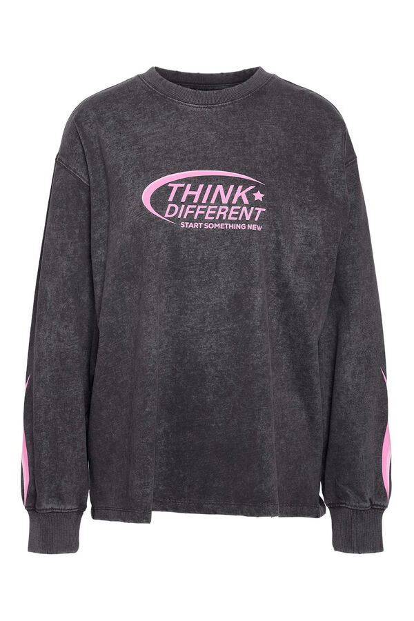 Noisy May Distressed sweatshirt grey
