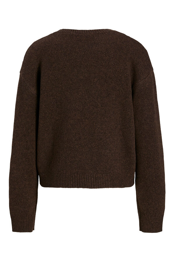 Jack & Jones Jersey de punto rombos marr&oacute;n