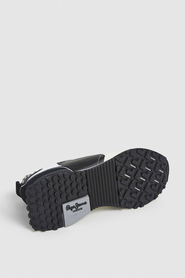 Pepe Jeans T&ecirc;nis com detalhes em Camur&ccedil;a cinzento