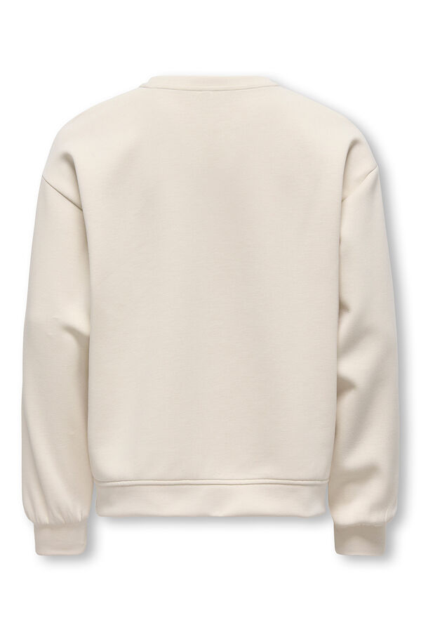 Only Girls Sudadera con cuello redondo beige