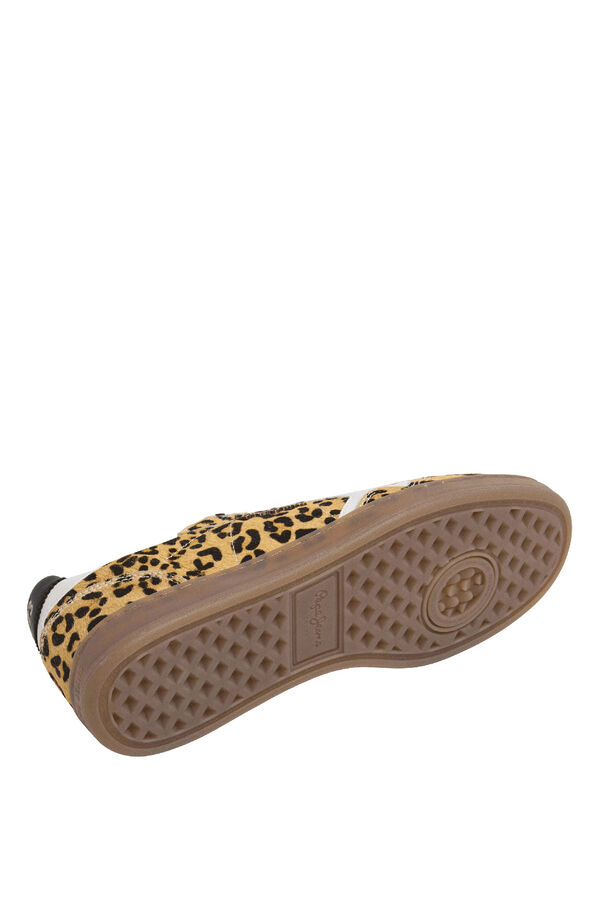 Pepe Jeans Chinelos de pele com estampa animal cru