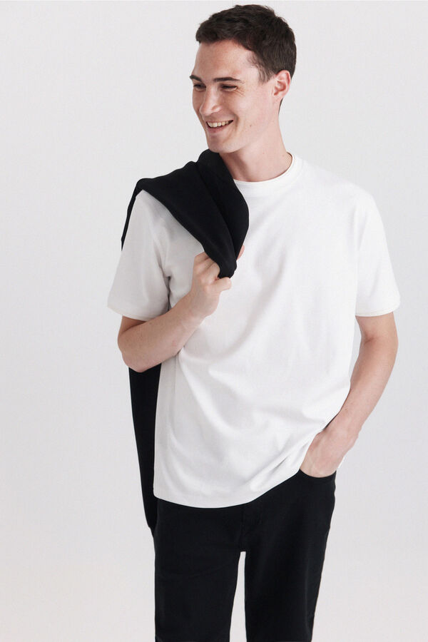 Springfield T-shirt dupla interlock branco