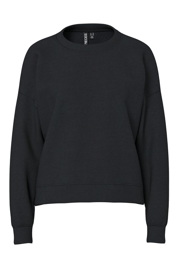 Pieces Sweatshirt básica preto