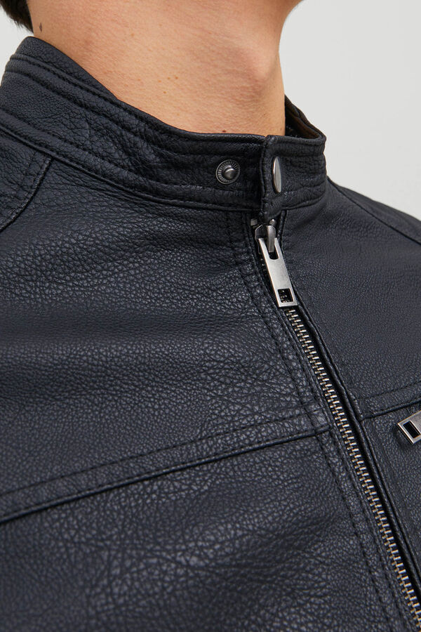 Jack & Jones Faux leather jacket black