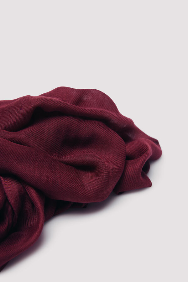 Springfield plain colored scarf printed