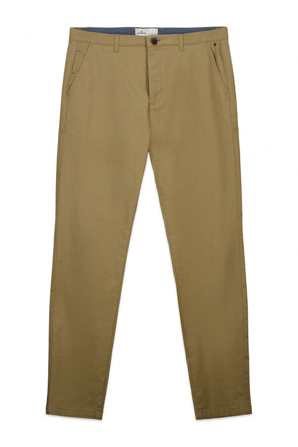 Springfield Slim fit micro-print trousers grey