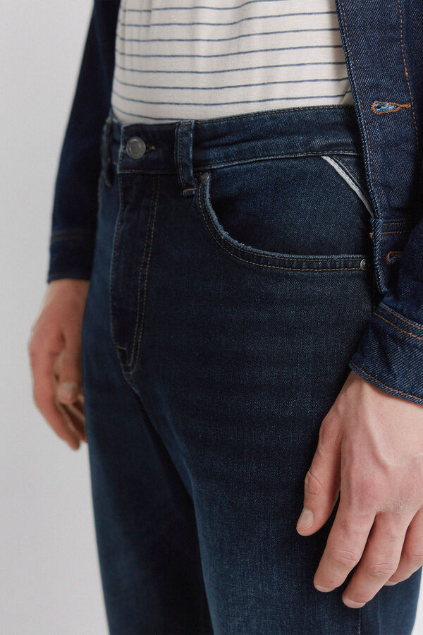 Springfield Dark wash slim fit jeans blue