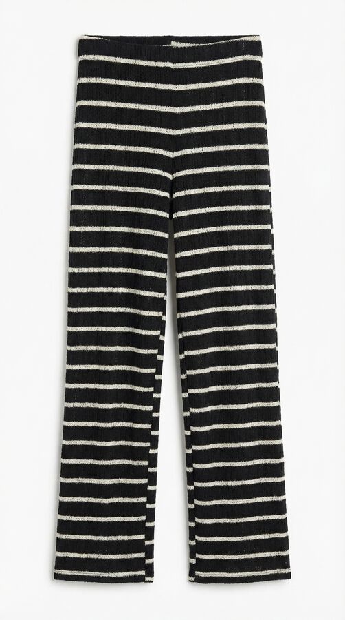 Springfield Striped knit trousers black
