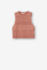 Springfield Jersey-Knit Top with Cut-Out Detail orange